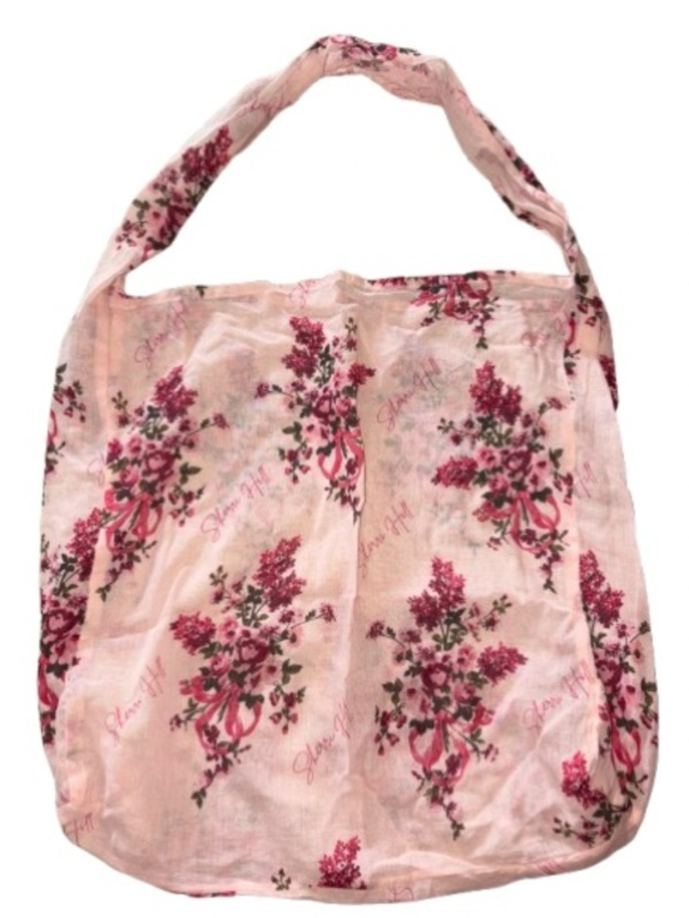 Sherri Hill Light Pink Floral Shoulder Tote Bag